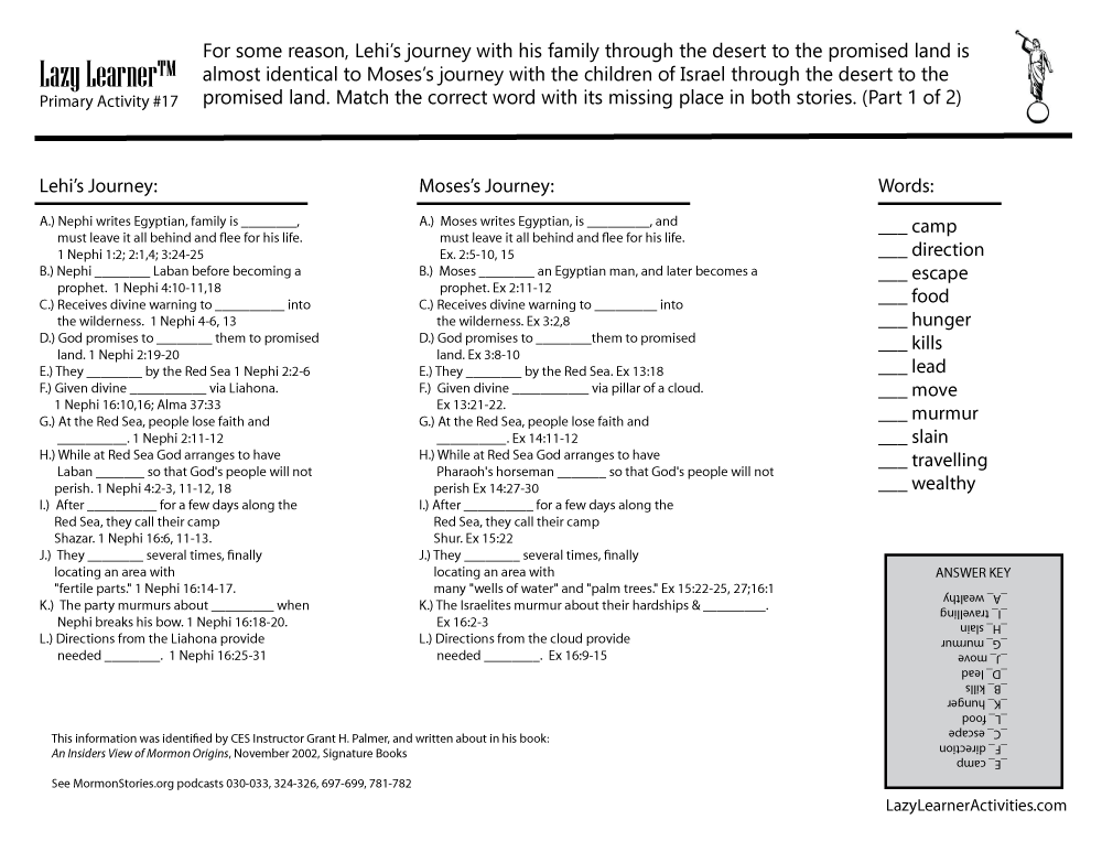 Jehi's journey and Moses's journey