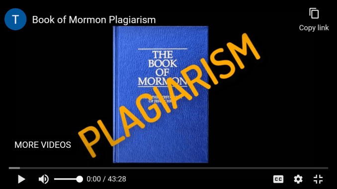 Book of Mormon Plagiarism
